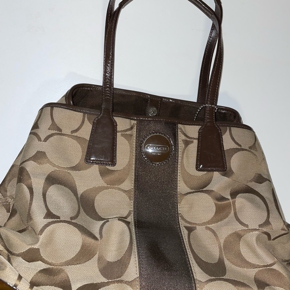 Coach Large Brown/Khaki Hobo Bag - Picture 2 of 5